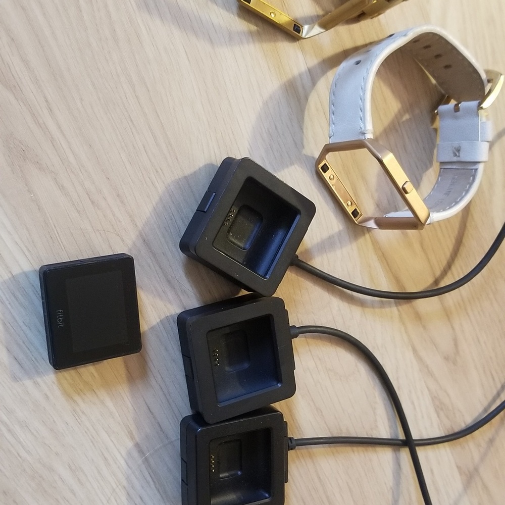FitBit Blaze with 3 chargers and 2 small bands